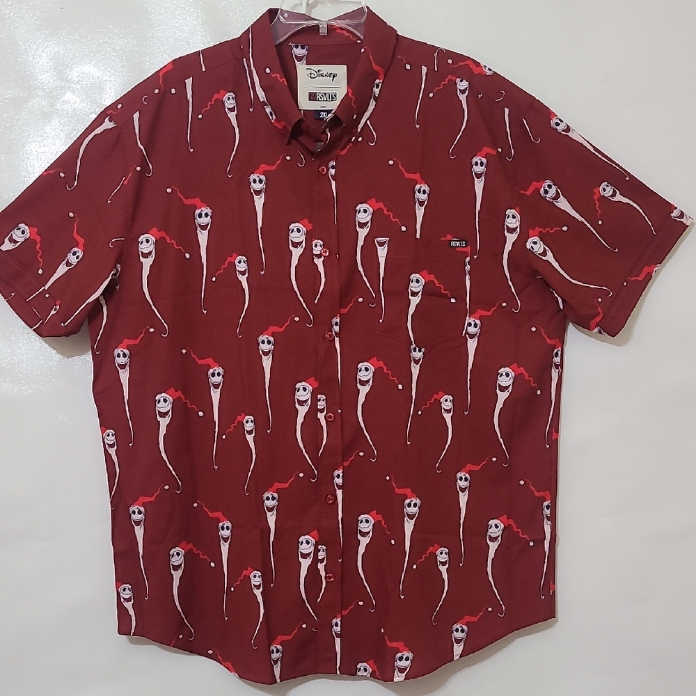 RSVLTS Disney Nightmare Before Christmas‎ Kunuflex Short Sleeve Shirt - Size 2XL